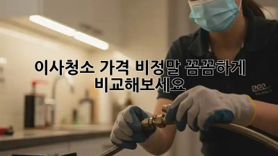 이사청소 가격 비정말 꼼꼼하게 비교해보세요!